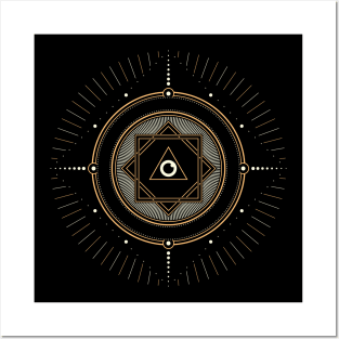 Sacred geometry eye Posters and Art